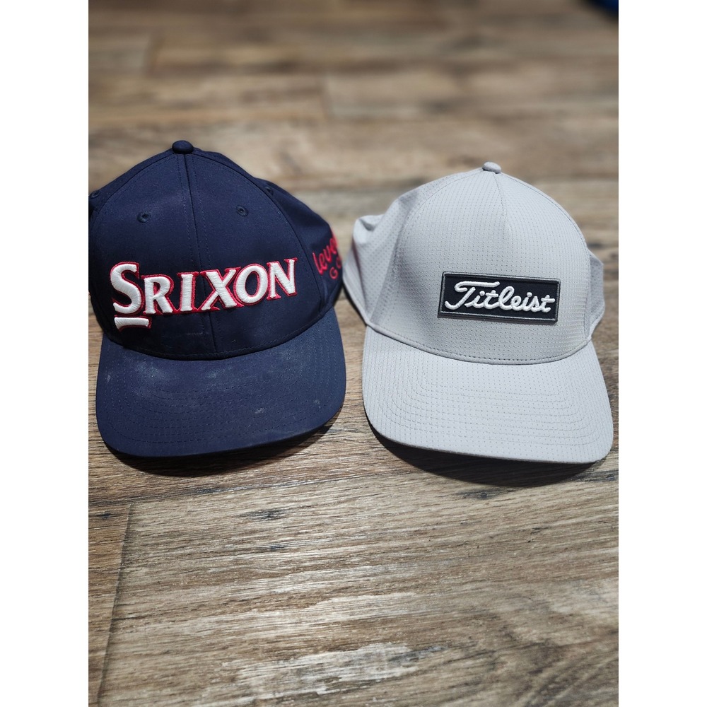 Mens Golf Hat Bundle Srixon Cleveland Navy Blue Titleist Grey Performance Caps